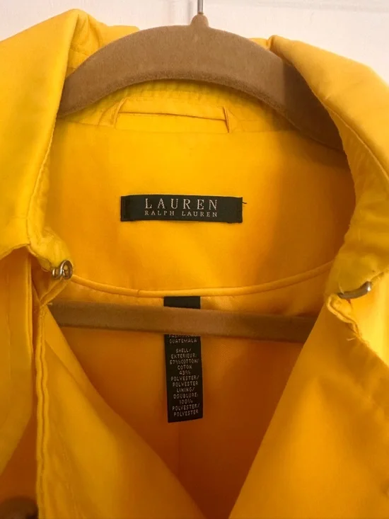 Lauren Ralph LaurenYellow Trench Coat - Picture 5 of 8